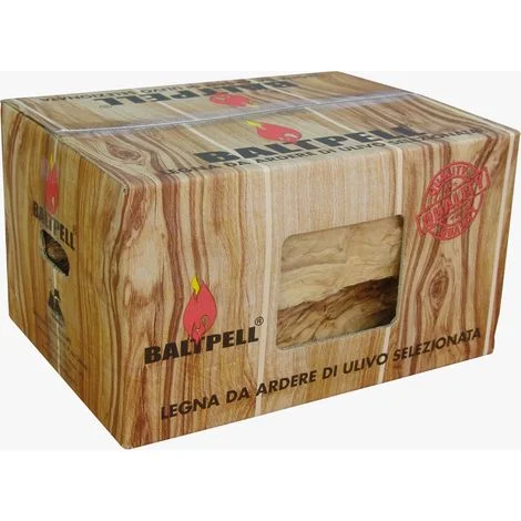 Leña de olivo 10 kg – Caja individual – Baltpell